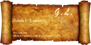 Gaebl Laborc névjegykártya